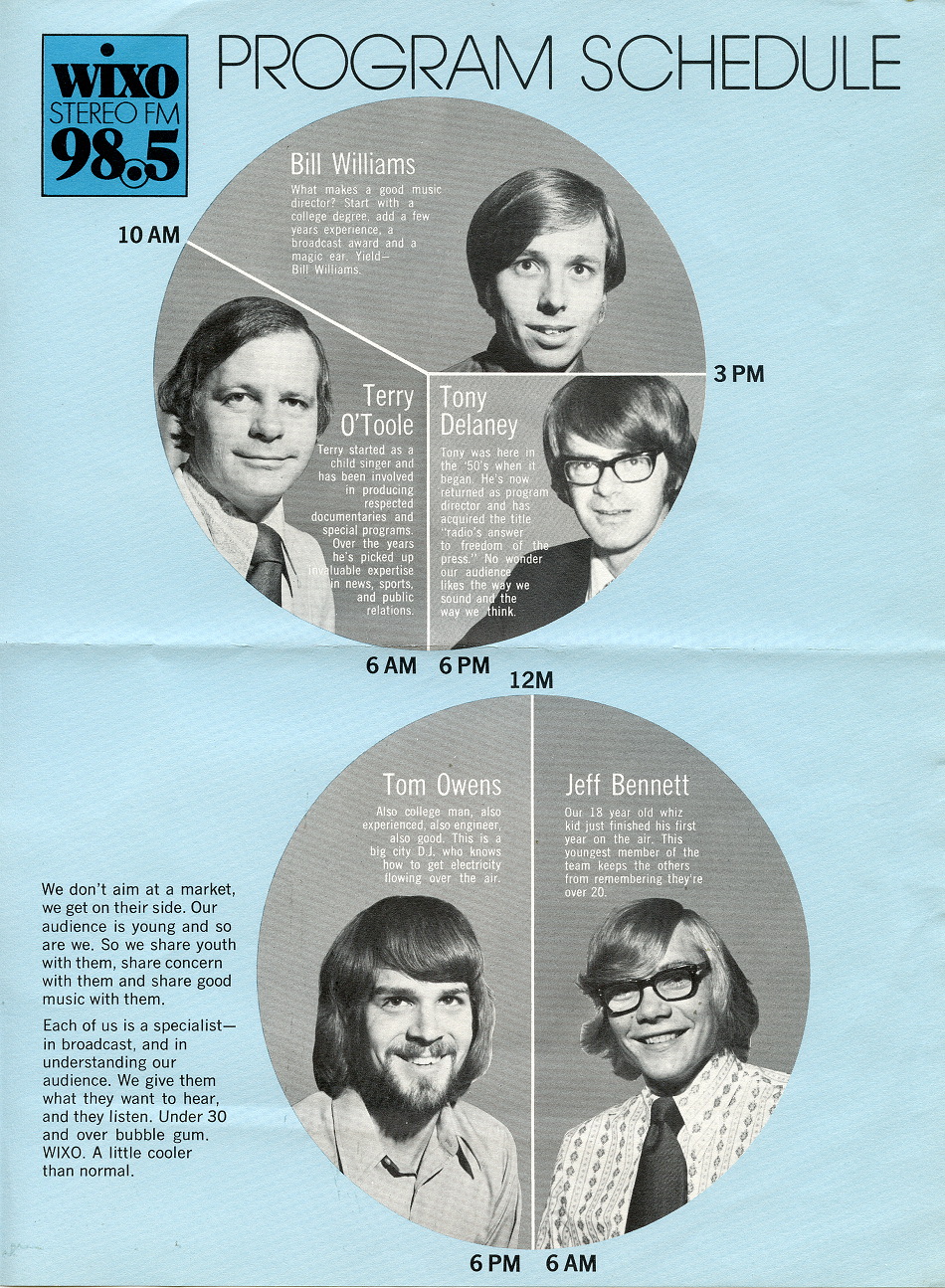 WIXO Program Schedule 1972