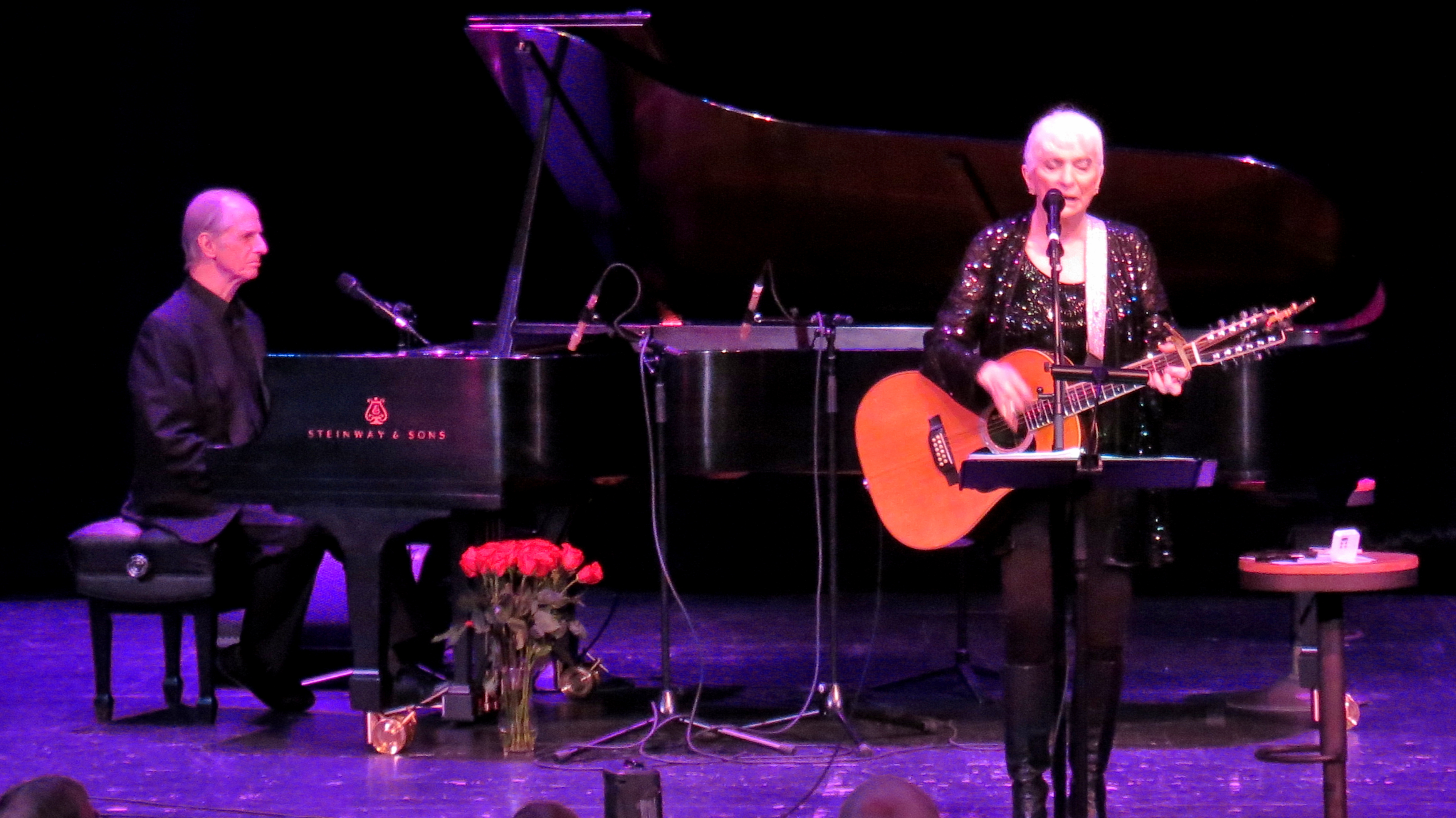 Judy Collins on 12-string with her pianist