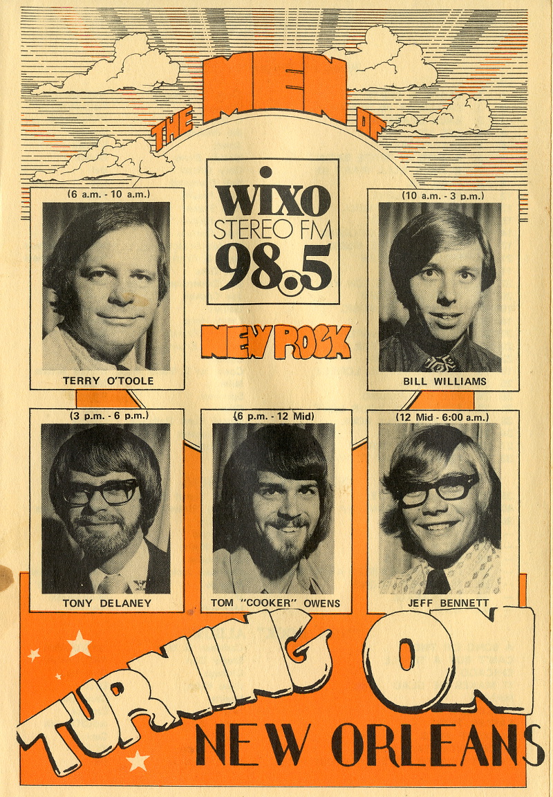WIXO Survey Back September 1972